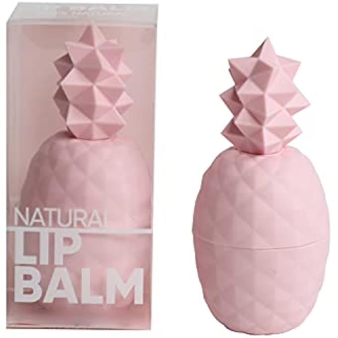 Rebels Refinery 1-PIECE PINEAPPLE-SHAPED LIP BALM - STRAWBERRY MANGO FLAVOR, PINK - Image 3